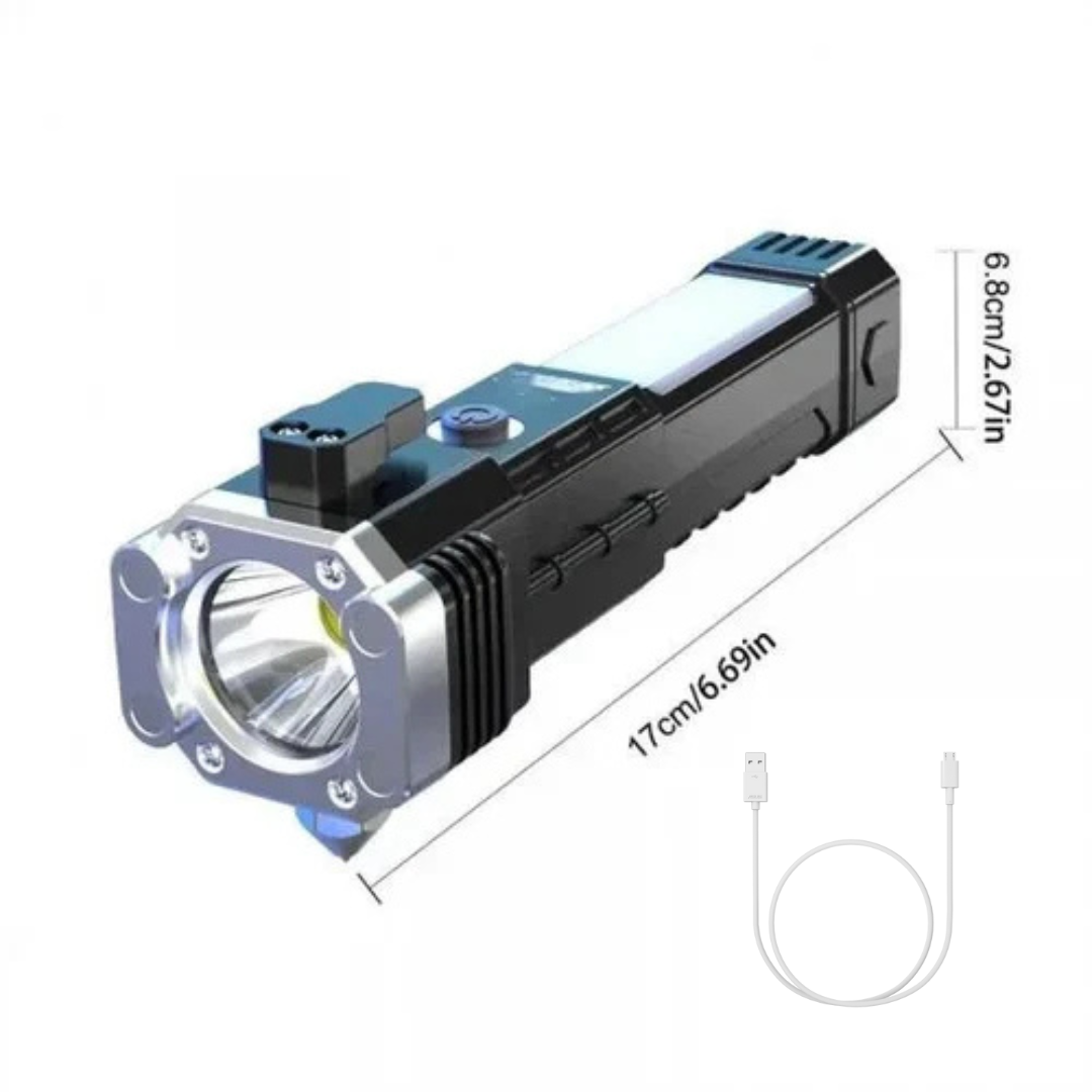 3 Ward Torch / Rechargeable Battery Torch  USB and Hammer