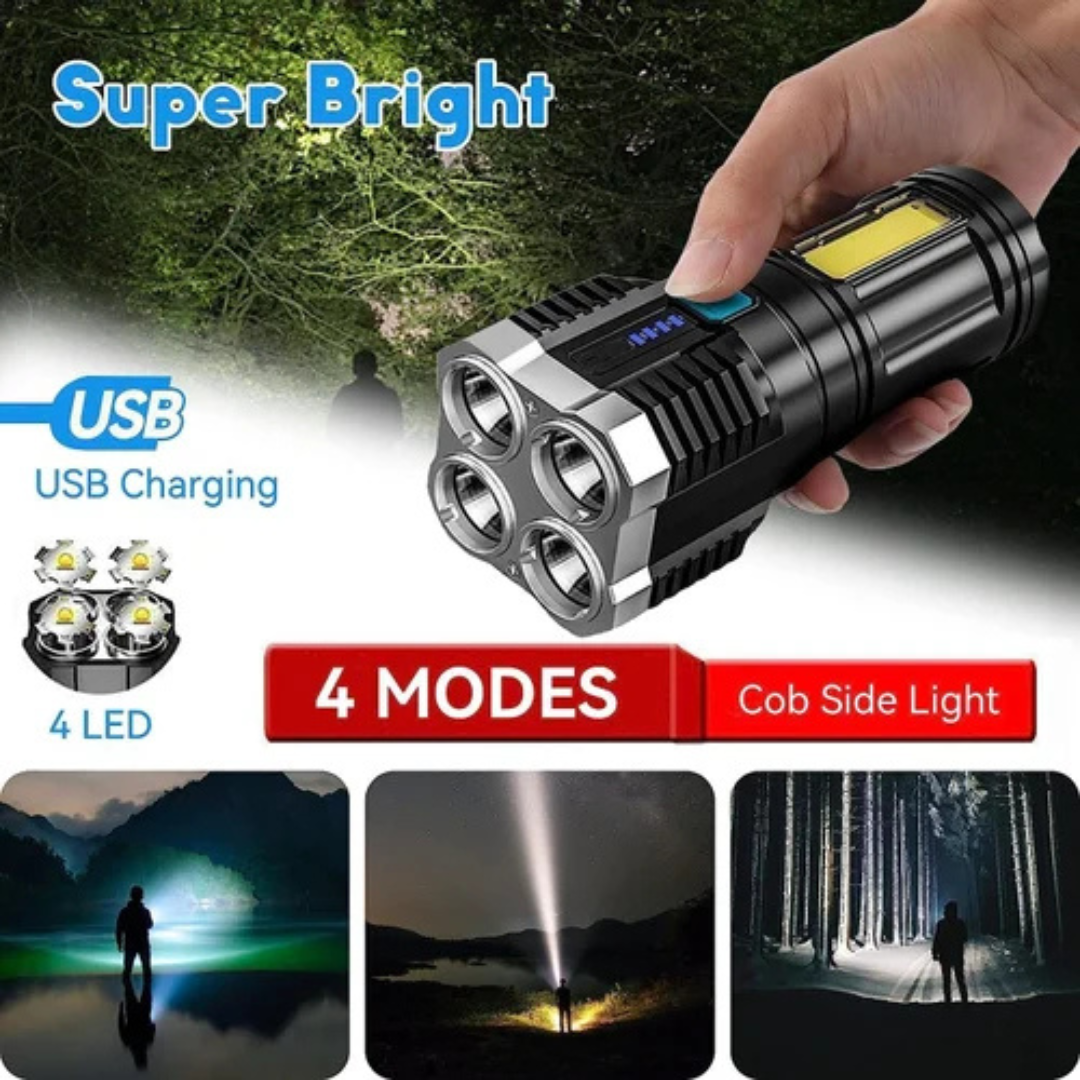 3 Ward Torch / Rechargeable Battery Torch  USB and Hammer