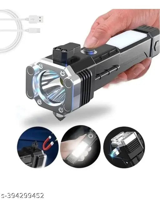 3 Ward Torch / Rechargeable Battery Torch  USB and Hammer